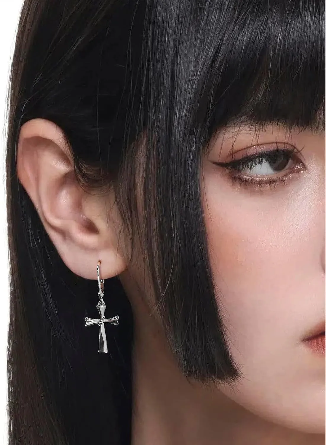 14K Gold Earring Cross Waterdrop Butterfly Heart Knot Earrings for Women Gold Silver Cross Leverback Drop Gold Silver Teardrop Hoop Dangle Earring White Gold Dangle Drop Earring