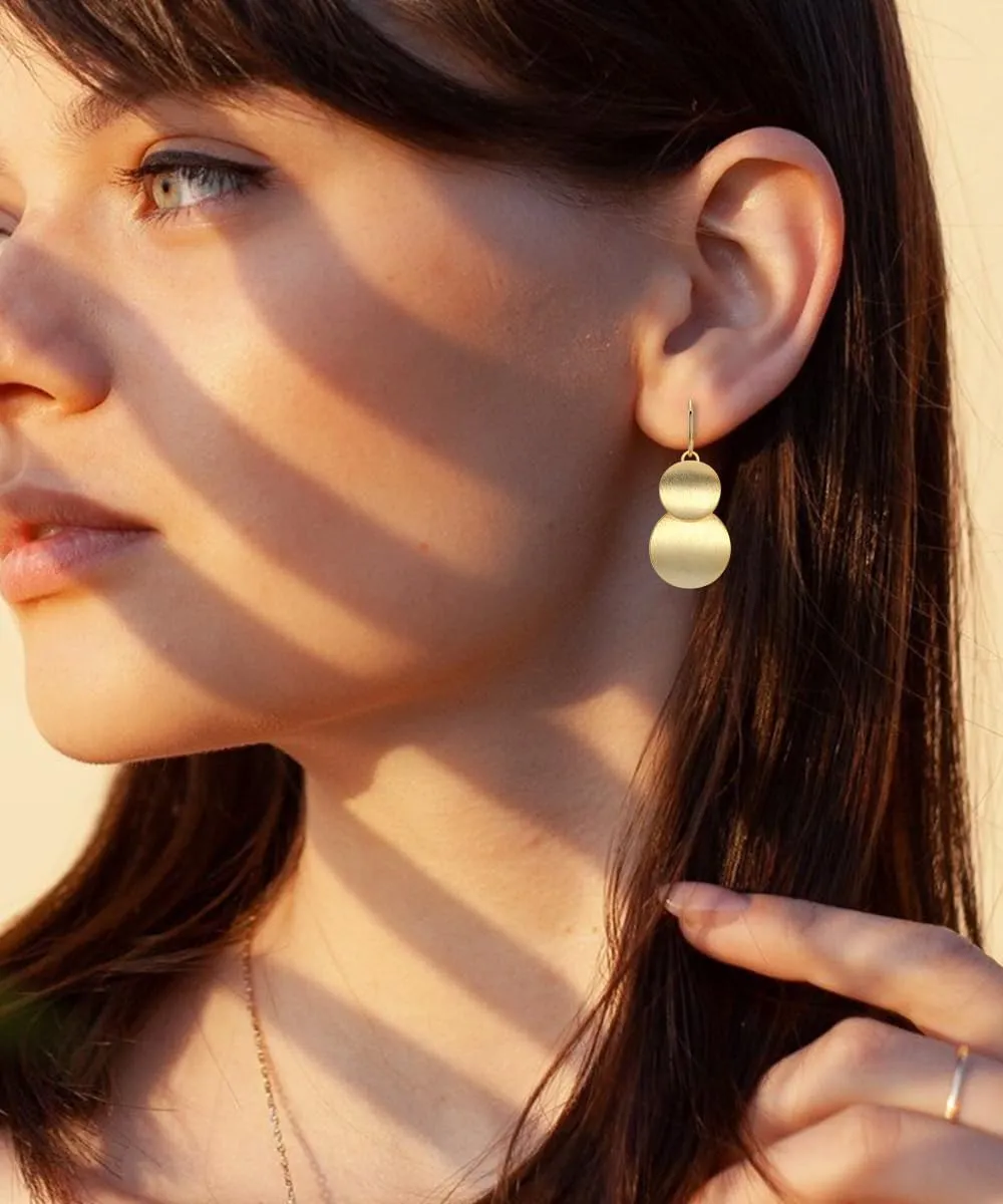 18K Gold Plated Dangle Earrings for Women, Gold Drop Dangling Earrings Hypoallergenic Jewelry Gift