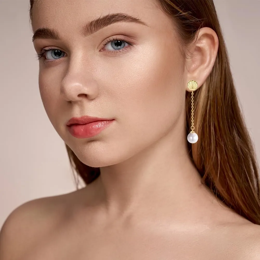 18K Gold Plated Dangle Earrings for Women, Gold Drop Dangling Earrings Hypoallergenic Jewelry Gift