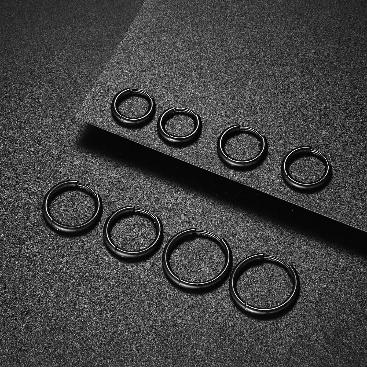 316L Surgical Stainless Steel Huggie Hoop Earrings 6mm 8mm 10mm 11mm 12mm 14mm Hypoallergenic Earrings Hoop Cartilage Helix Lobes Hinged Sleeper Earrings For Men Women