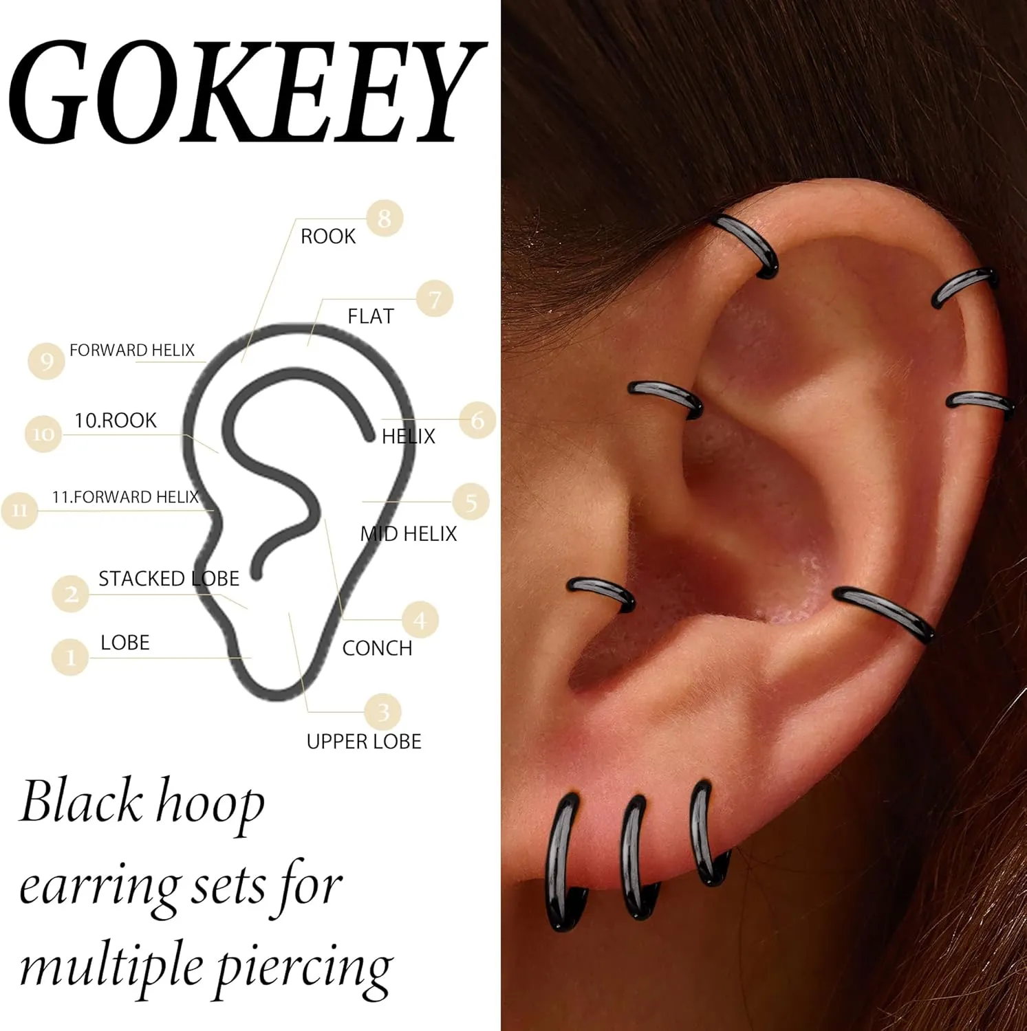 5 Pairs Small Gold Silver Hoop Earrings for Women Men,Hypoallergenic 316L Surgical Stainless Steel Earrings for Sensitive Ears,Cute Tiny Huggie Hoops Earrings Set for Multiple Piercing Jewelry Gift