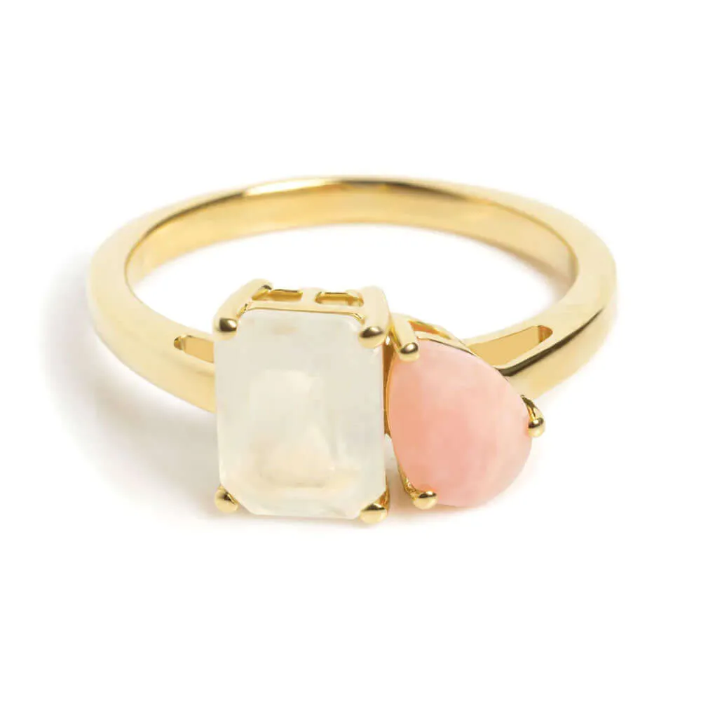 925 Silver Toi et Moi Birthstone Ring
