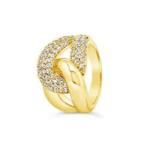 Absolute Jewellery Bulbous Twist Gold Ring