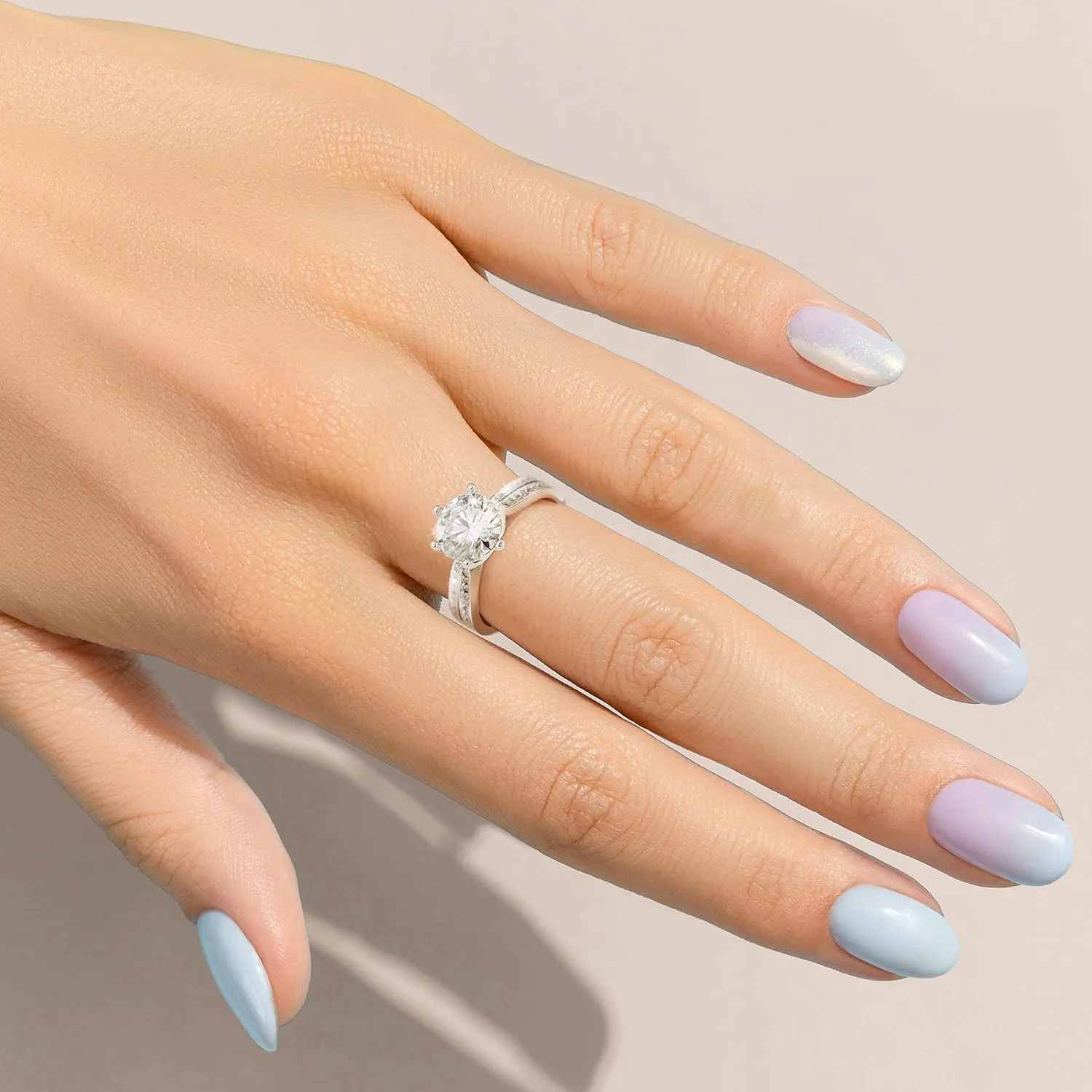 ABSOLUTE Moissanite Rings for Womens Engagement Rings Gift For Her Rings 925 Sterling Silver Rings And Anniversary With Certificate Mossinate Rings for Women