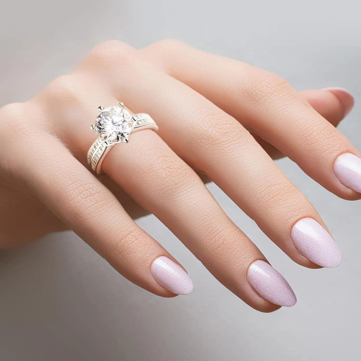 ABSOLUTE Moissanite Rings for Womens Engagement Rings Gift For Her Rings 925 Sterling Silver Rings And Anniversary With Certificate Mossinate Rings for Women