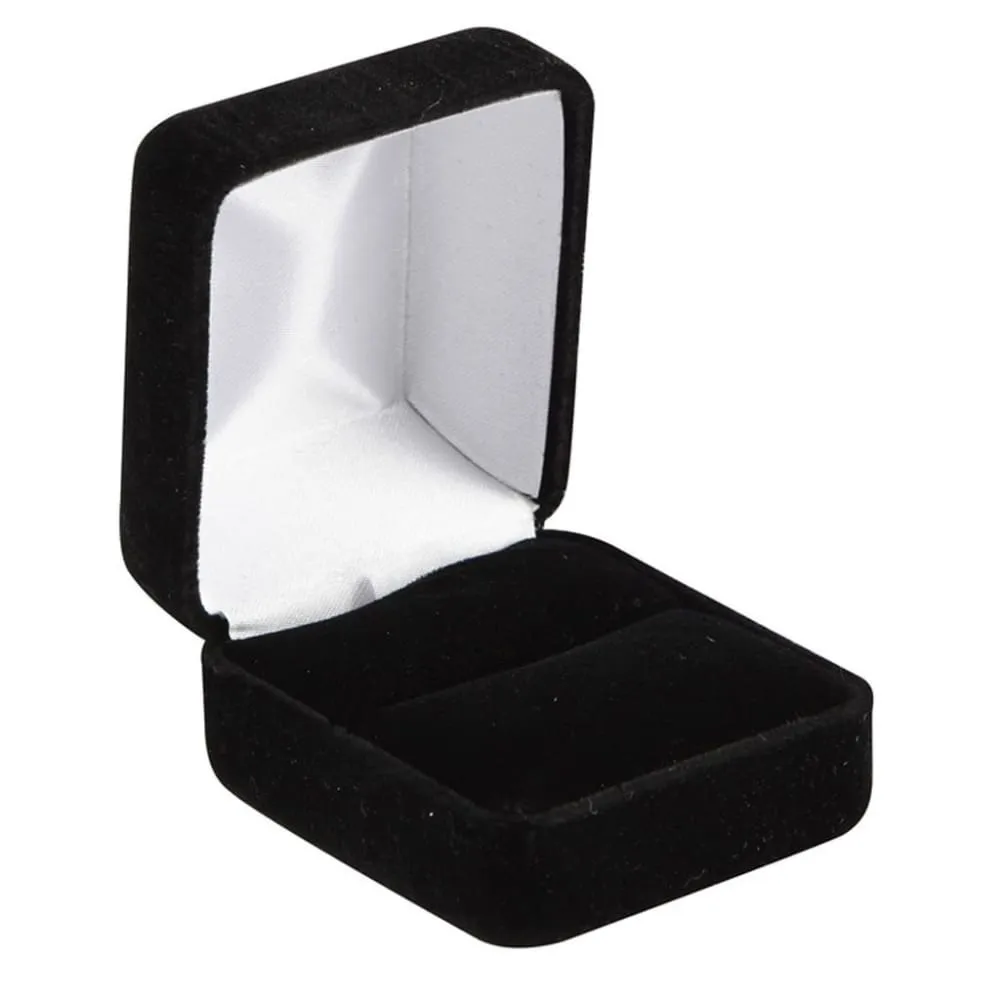 ADMON Men's Black Ceramic Band Polished Beveled Edges Sparkling Green Inlay - 8mm