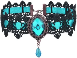 AOCHEE Black Lace Choker Necklace Lace Gothic Choker for Women for Halloween Weeding Costume Party Prom Vampire Choker