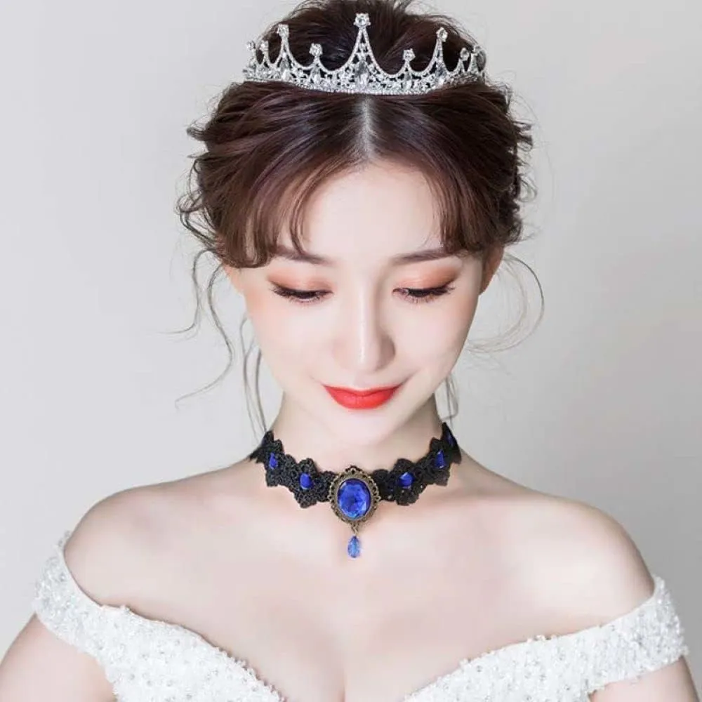 AOCHEE Black Lace Choker Necklace Lace Gothic Choker for Women for Halloween Weeding Costume Party Prom Vampire Choker