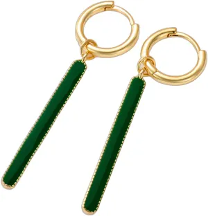Bar Earrings 925 Sterling Silver 18K Gold Plated Simple Style Bar Dangle Earrings Earrings for Women