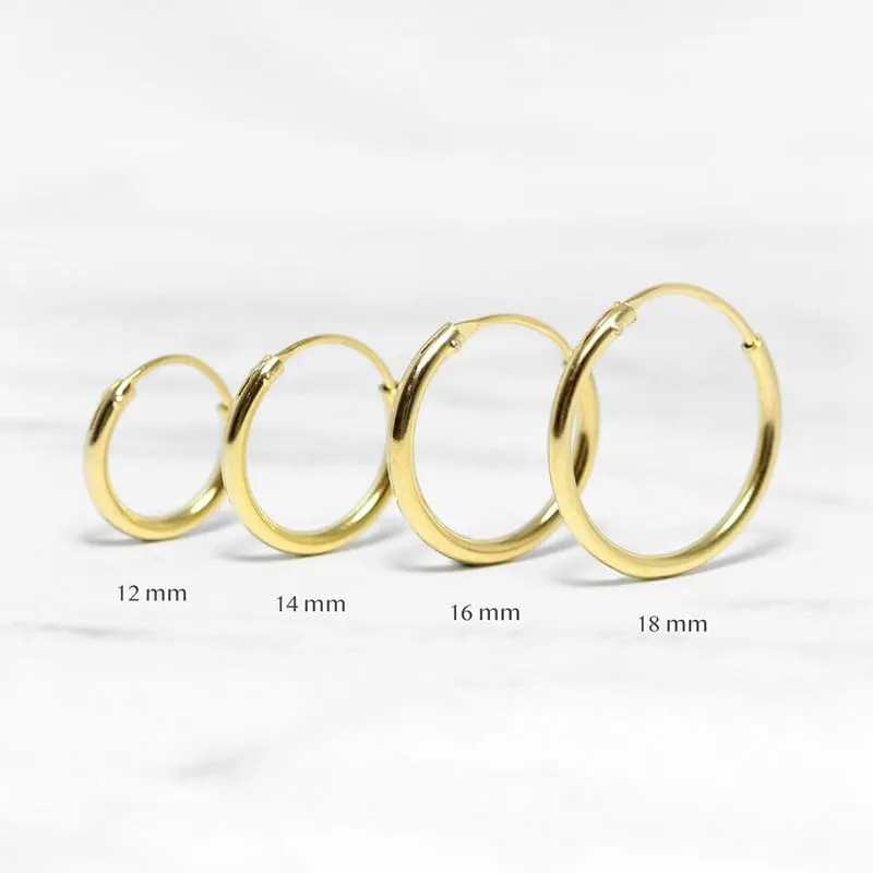 Big Size Glossy Minimalism Hoop Earrings For Women Men Geometry 925 Sterling Silver Unusual Earrings Cartilage Pendientes