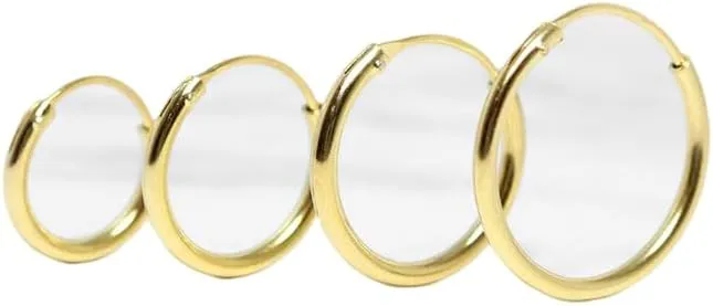Big Size Glossy Minimalism Hoop Earrings For Women Men Geometry 925 Sterling Silver Unusual Earrings Cartilage Pendientes