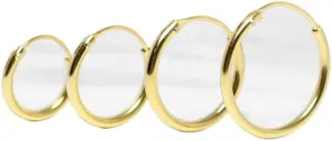 Big Size Glossy Minimalism Hoop Earrings For Women Men Geometry 925 Sterling Silver Unusual Earrings Cartilage Pendientes