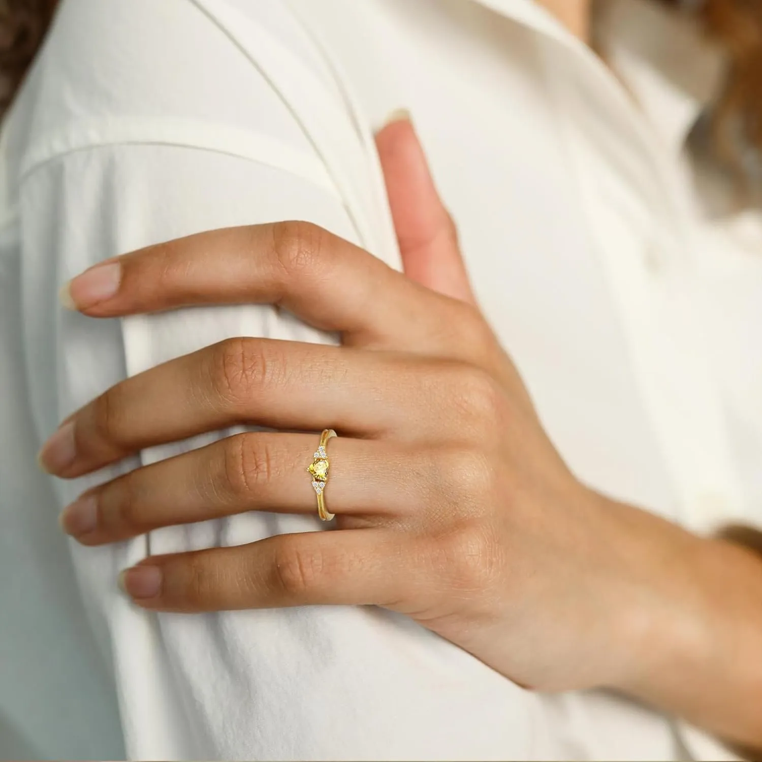 Birthstone Rings for Women Adjustable Non Tarnish Gold Rings Mothers Day Birthday Gift for Mom Daughter 1-12 Months Birthstone Ring Size 5-10# Graduation Christmas Jewelry