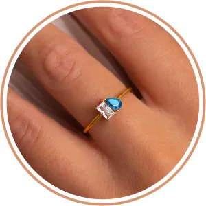 Birthstone Rings for Women Non Tarnish Gold Rings Mothers Day Gifts Birthday Gifts for Teen Girls Dainty 14K Plated Adjustable CZ Stacking Promise Ring Christmas Stocking Stuffers Anniversary Jewelry for Friend Sister Girlfriend Mom