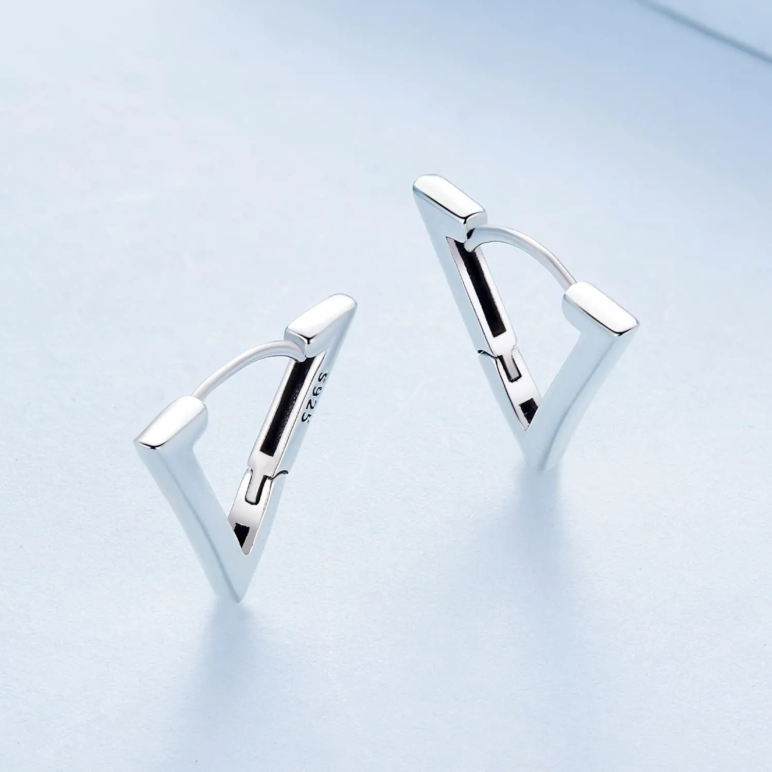 BISAER Star Earrings 925 Sterling Silver Cute Hoop Earrings for Women Hypoallergenic Small Sleeper Tragus Hoop Earrings Cartilage Jewelry Gifts