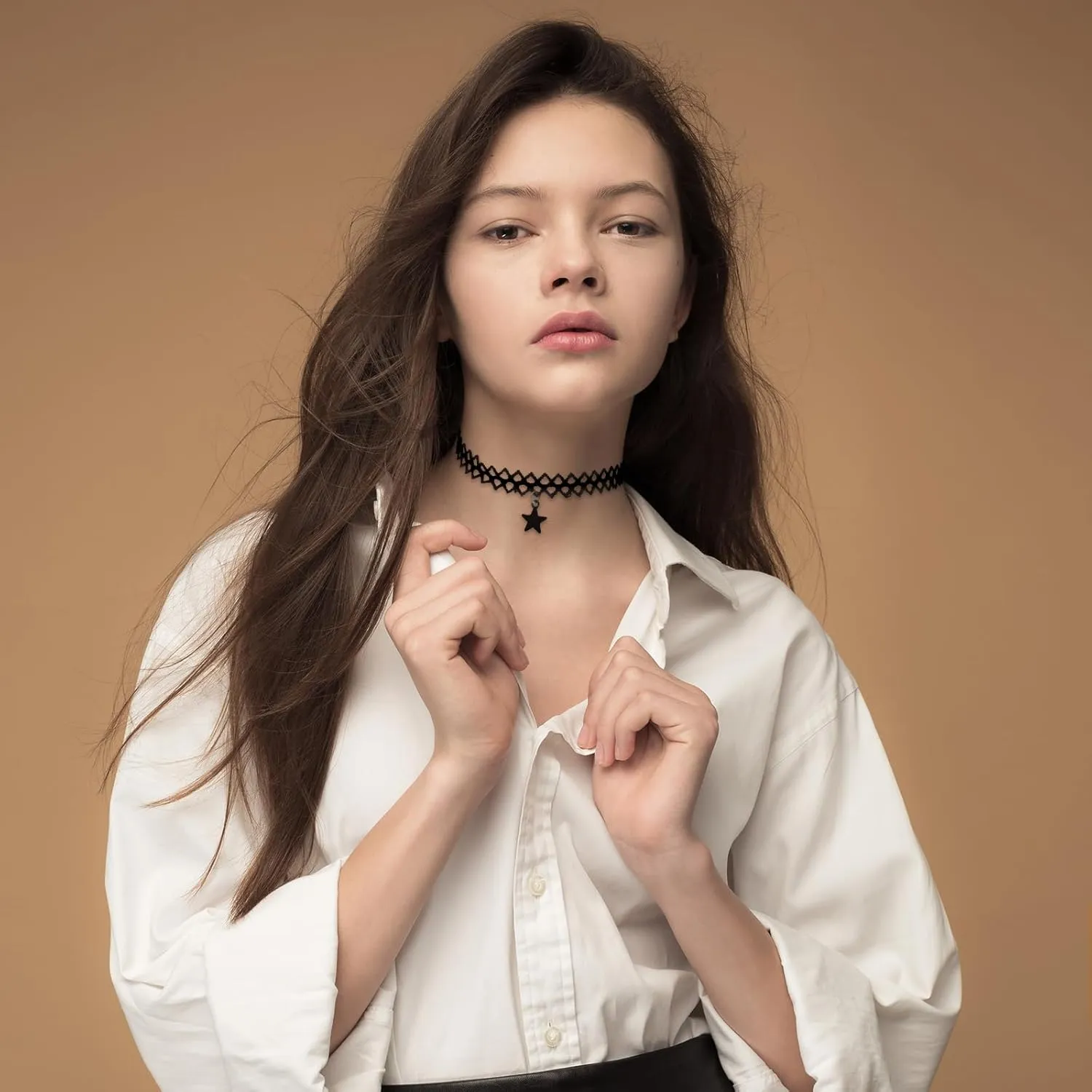 Black Choker Necklace Set for Women Velvet Choker Lace Choker Necklaces Black Lace Choker Set Daisy Choker Necklace Gothic Choker Punk Lace Choker Moon Choker