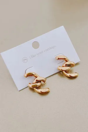 Broken Chain Link Waterproof Earrings