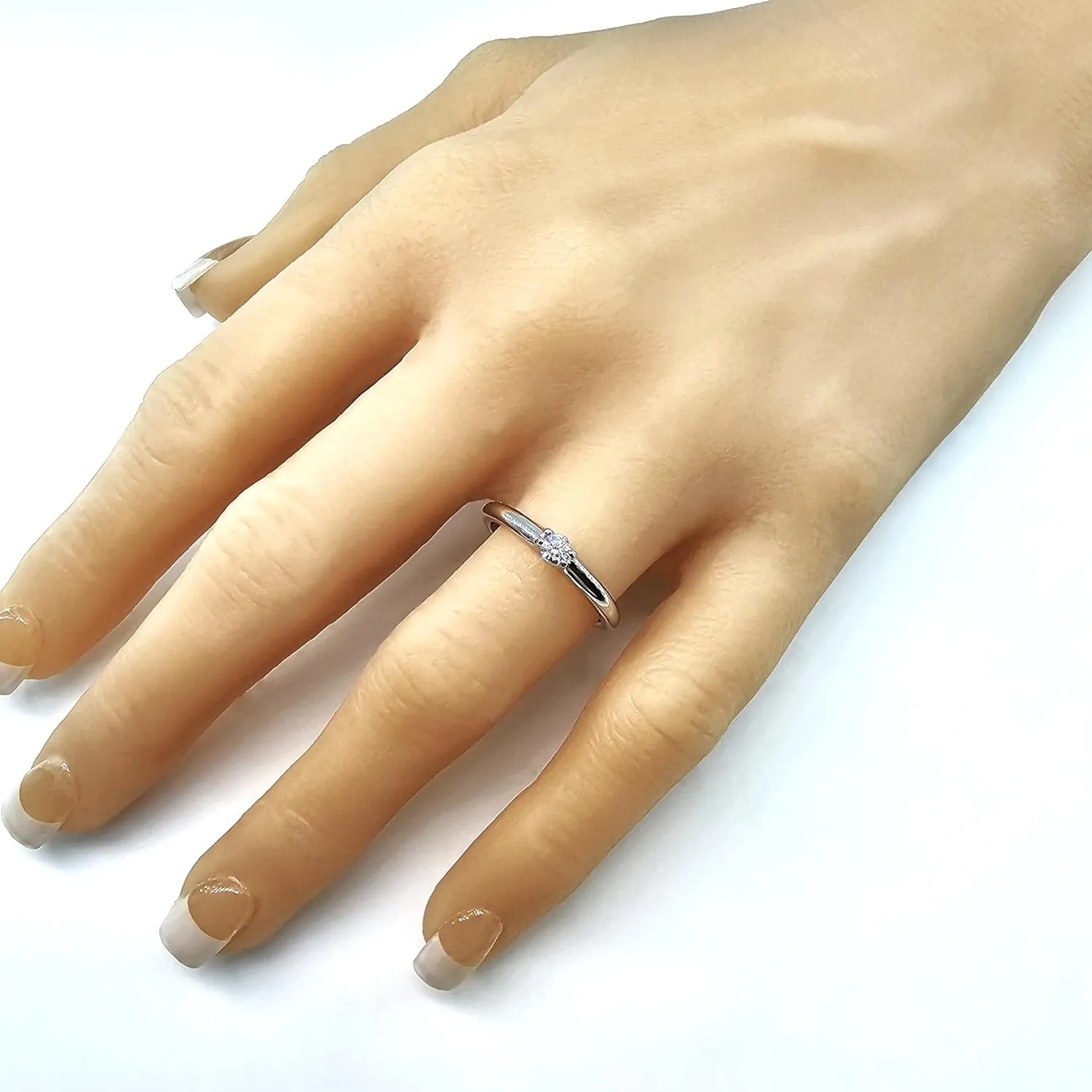 Central Diamond Center Lucita Solitaire Birthstone Ring set in Solid 925 Sterling Silver w/Simulated Gemstone of Your Choice