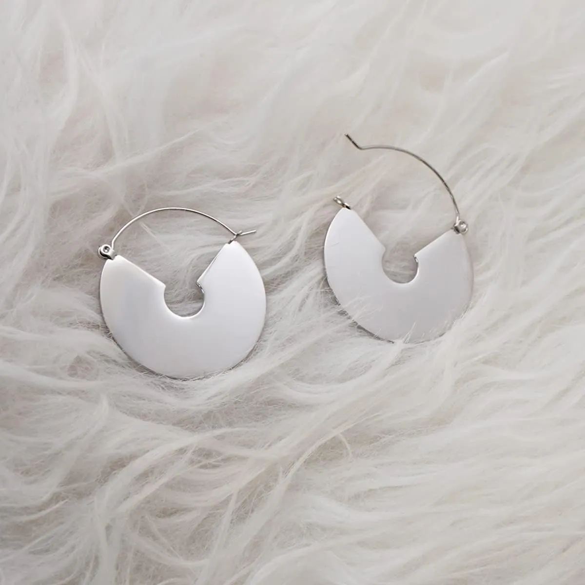 Chunky Gold Hoop Earrings For Women, Small Gold Plated Stainless Steel Statement Earrings