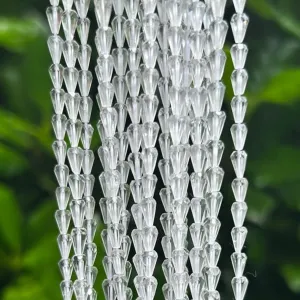 Clear Quartz Faceted Teardrop Beads - 3mm x 5mm - Jewelry Crafting Supplies