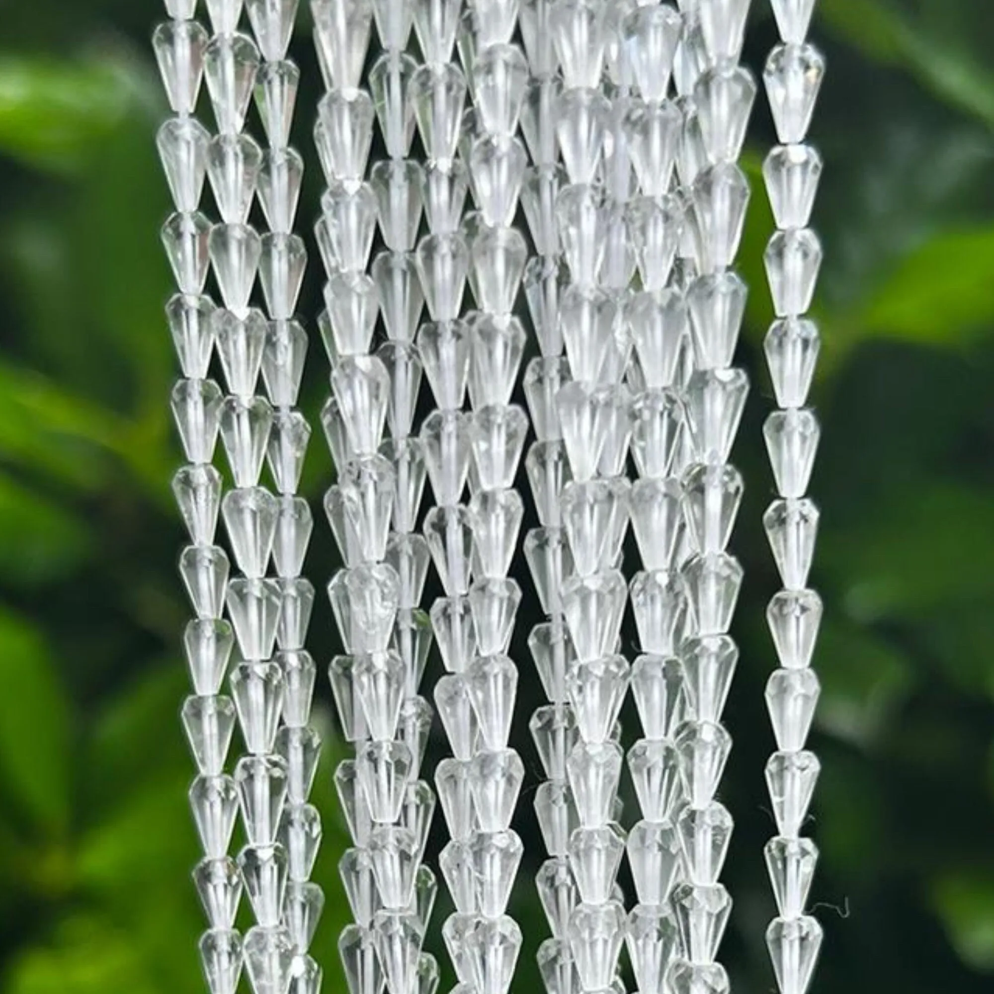 Clear Quartz Faceted Teardrop Beads - 3mm x 5mm - Jewelry Crafting Supplies