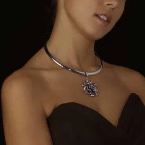 Cordelia Silver Rose Pendant