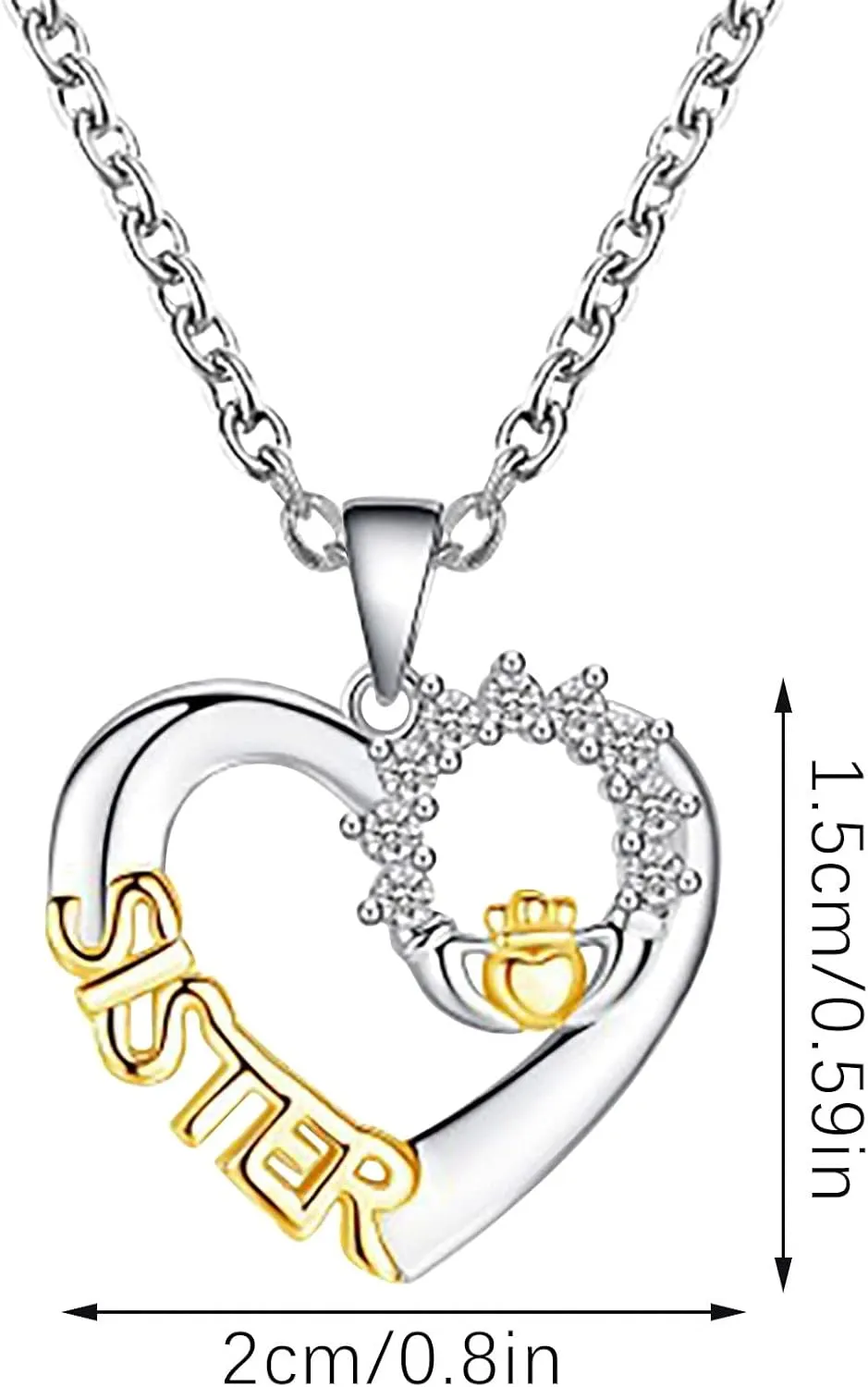 Day Gift Heart Mother's Pendant And Gift Mom Gold Alloy And Necklace Crown Holiday Heart Necklaces & Pendants Jewelry Gifts