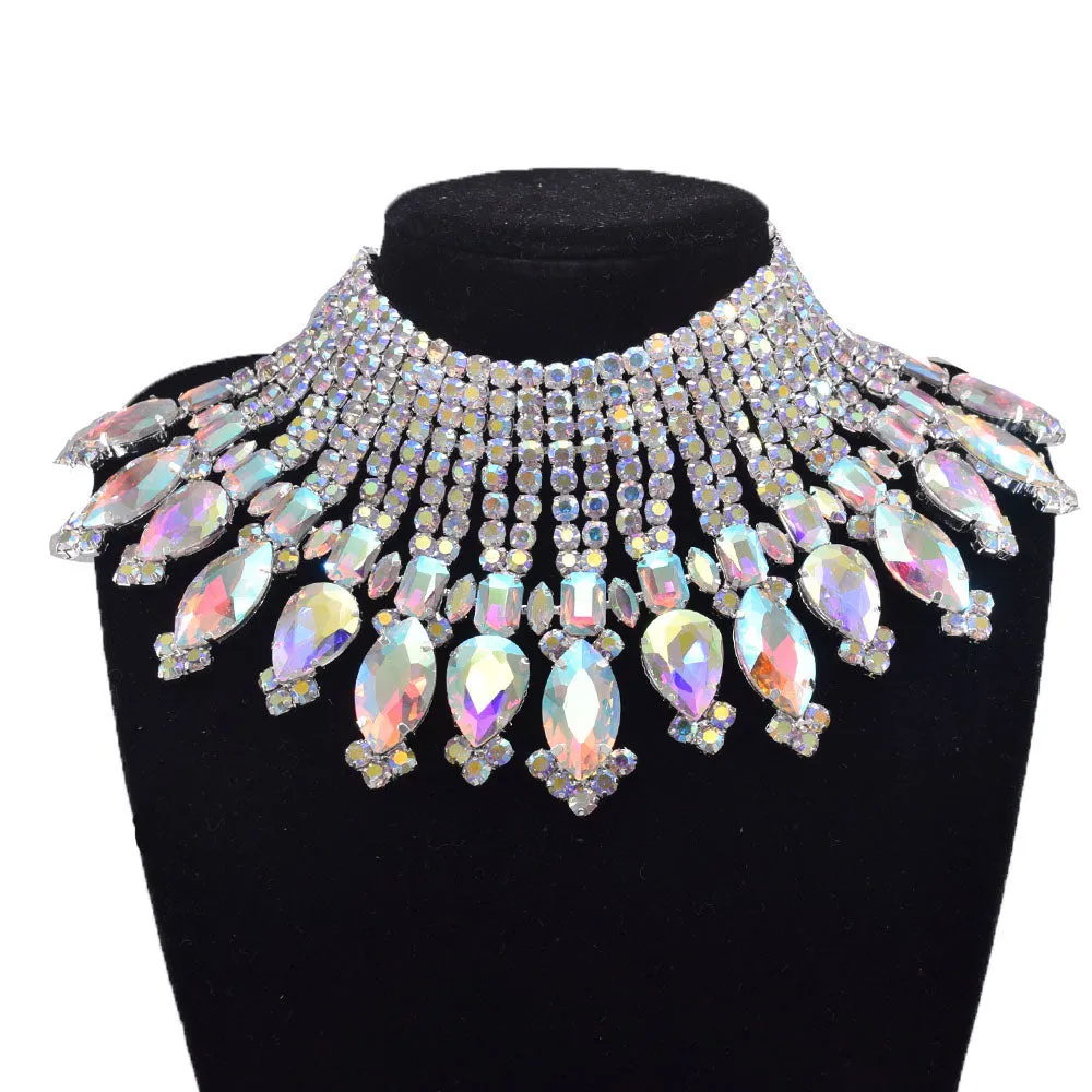 Drag Queen Necklace Jewelry 5mm SS28 Crystal Top Color Rhinestones Big Size Women