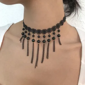 Giselle Dement - Gothic Lace Choker by The Nevermore