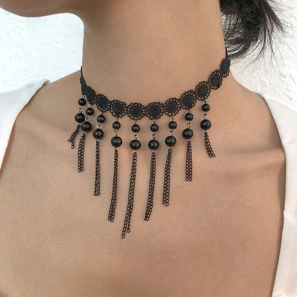 Giselle Dement - Gothic Lace Choker by The Nevermore