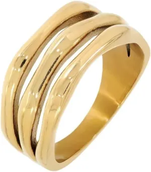 Gold Ring for Women - Gold Plated Stacking Waterproof & Sweatproof Jewerly Ring - Everday Non Tarnish Cute Fashion Circle Rings