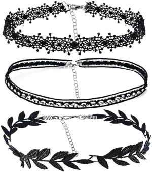 Gothic Choker Necklace for Women Goth Lace Necklace Choker Costume Accessories for Halloween Party Prom Cosplay