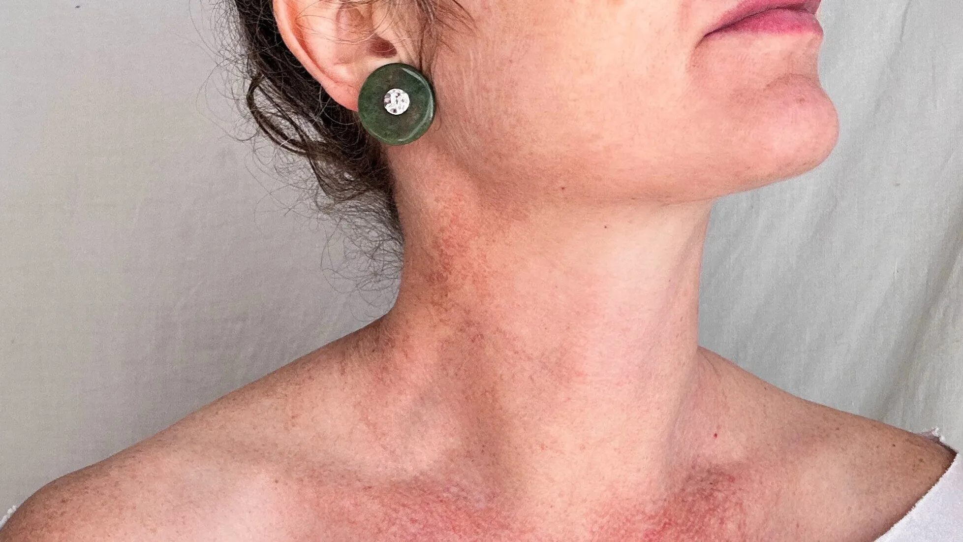 Guatemalan Jade Earrings. Guatemalan Jade & Sterling Silver. 1091