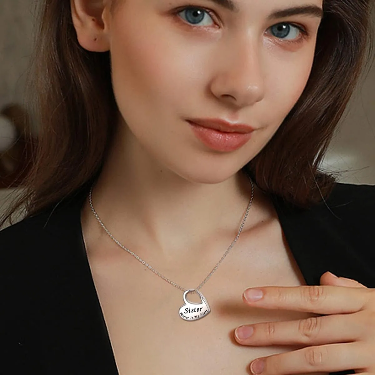 Heart Urn Necklace for Ashes Cremation Jewelry Forever in My Heart Engraved Stainless Steel Keepsake Waterproof Memorial Pendant for loved One with Filling Kit