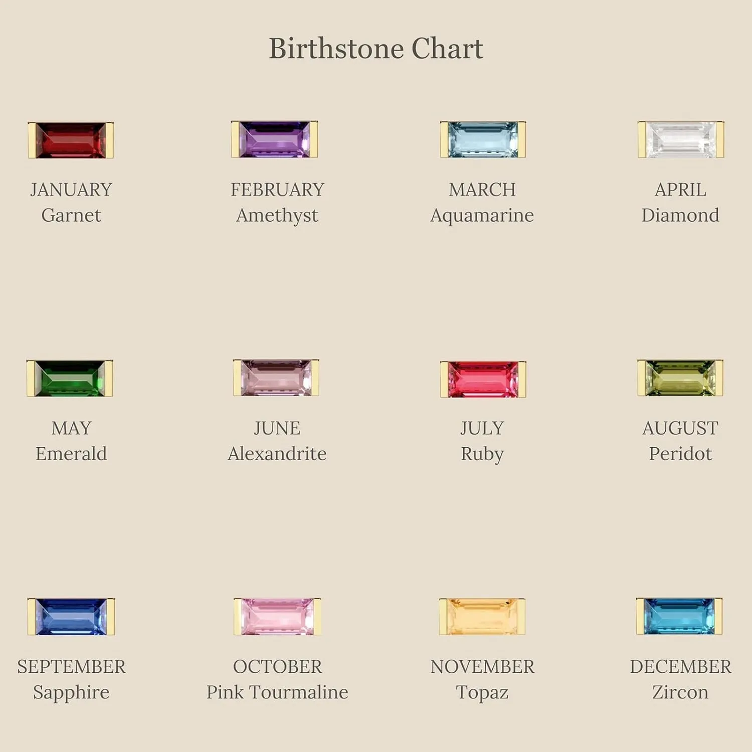 HUASAI Gold Birthstone Rings for Women Non Tarnish 14K Gold Plated Stackable Birthstone Ring Stacking Cubic Zirconia Birthstone Rings Adjustable Birthstone Rings for Birthday Jewelry Gifts