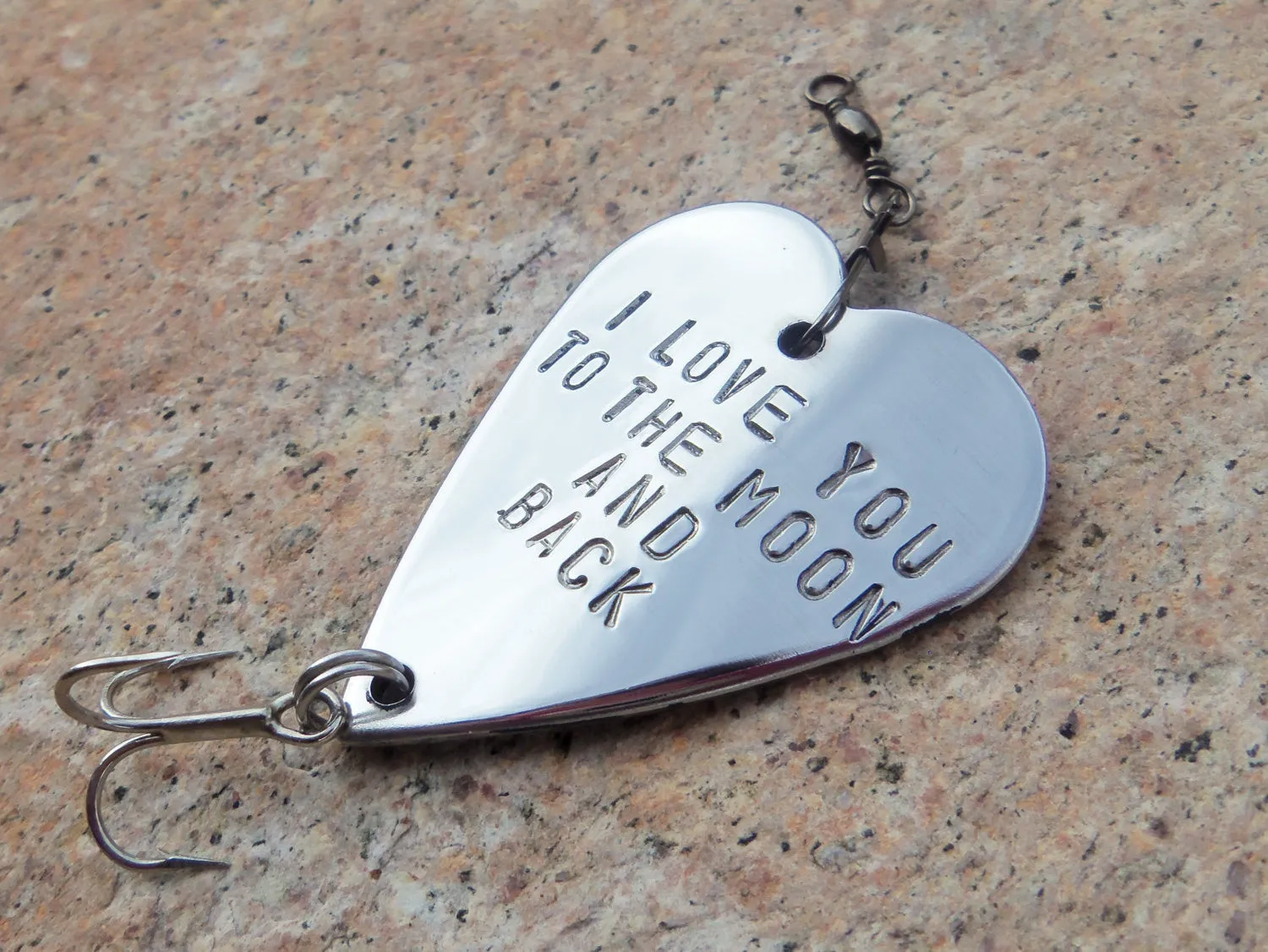 I Love you to the Moon and Back Personalized Gift for Man Fishing Lure Custom Mens Gift Best Gifts for Birthday Husband Couples Friendship