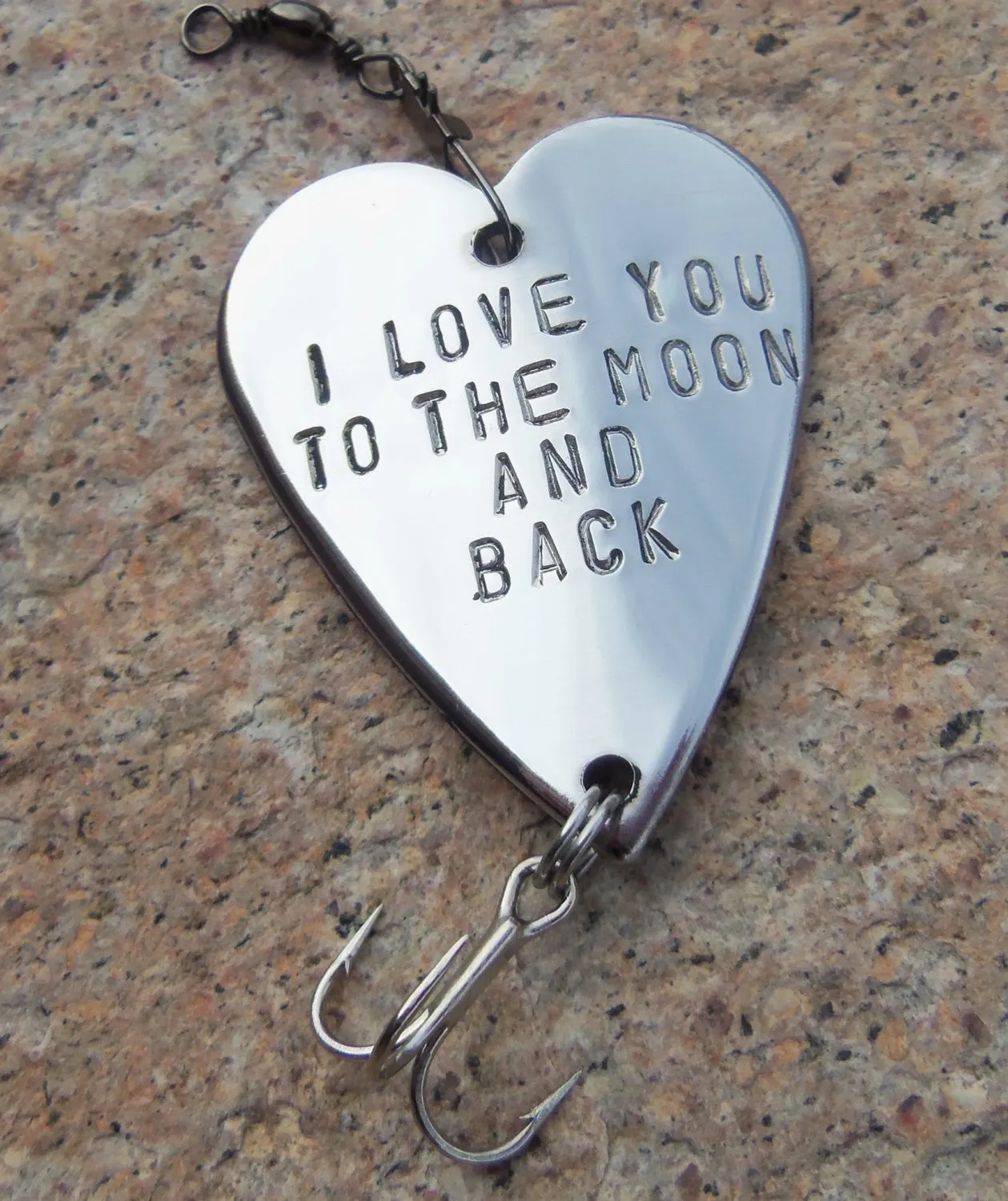 I Love you to the Moon and Back Personalized Gift for Man Fishing Lure Custom Mens Gift Best Gifts for Birthday Husband Couples Friendship