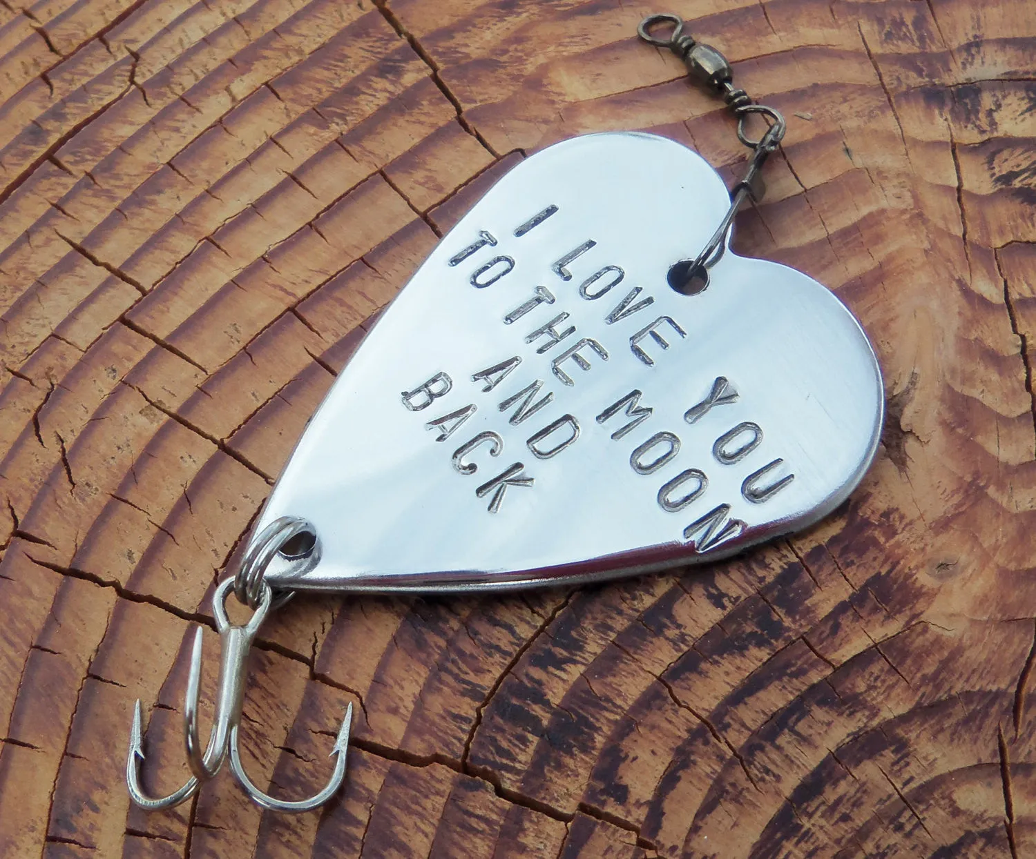 I Love you to the Moon and Back Personalized Gift for Man Fishing Lure Custom Mens Gift Best Gifts for Birthday Husband Couples Friendship