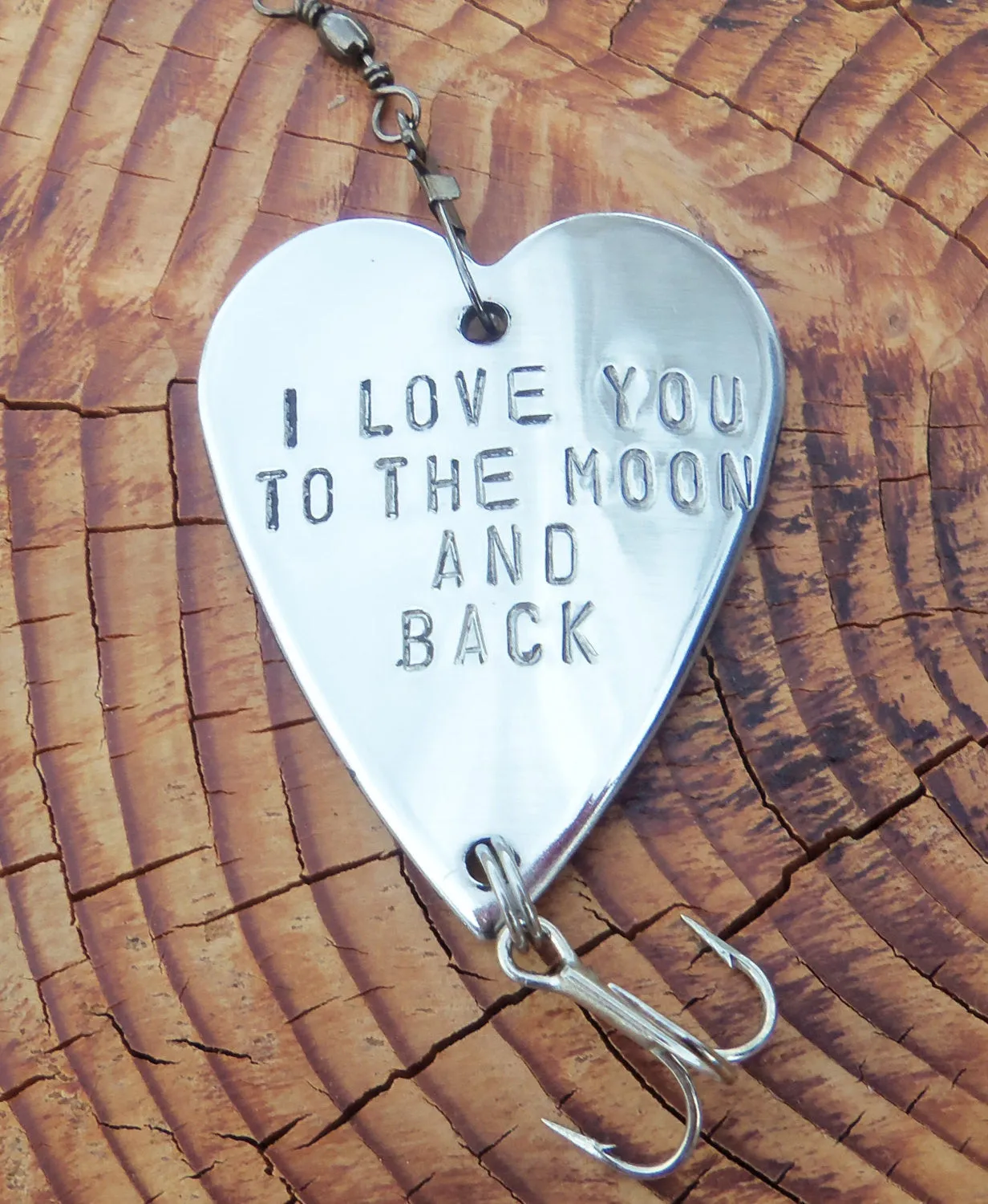 I Love you to the Moon and Back Personalized Gift for Man Fishing Lure Custom Mens Gift Best Gifts for Birthday Husband Couples Friendship