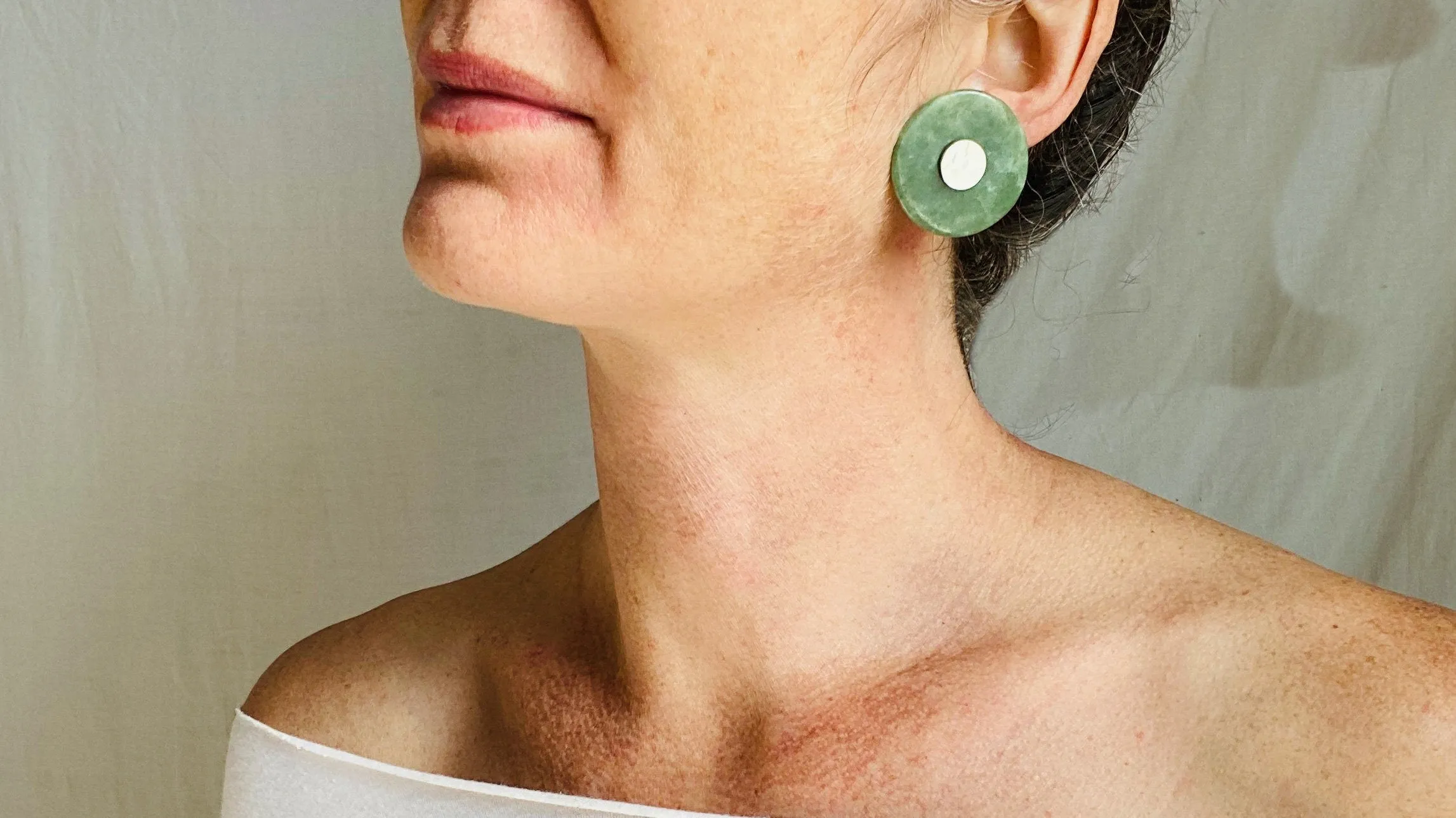 Imperial Jade Earrings. Guatemalan Jade & Sterling Silver. 0316