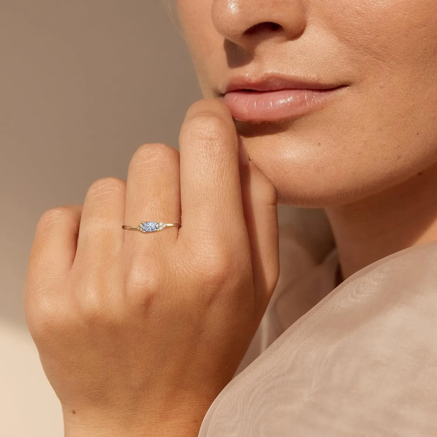 JSJOY Mothers Day Jewelry Gifts Birthstone Rings for Women Diamond Emerald Rings Birthday Gifts