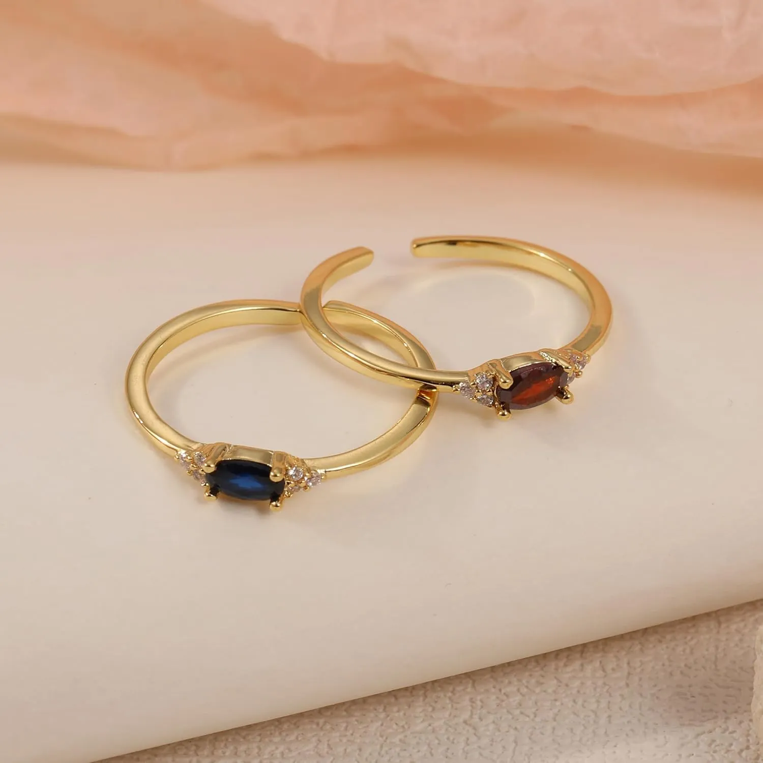 JSJOY Mothers Day Jewelry Gifts Birthstone Rings for Women Diamond Emerald Rings Birthday Gifts