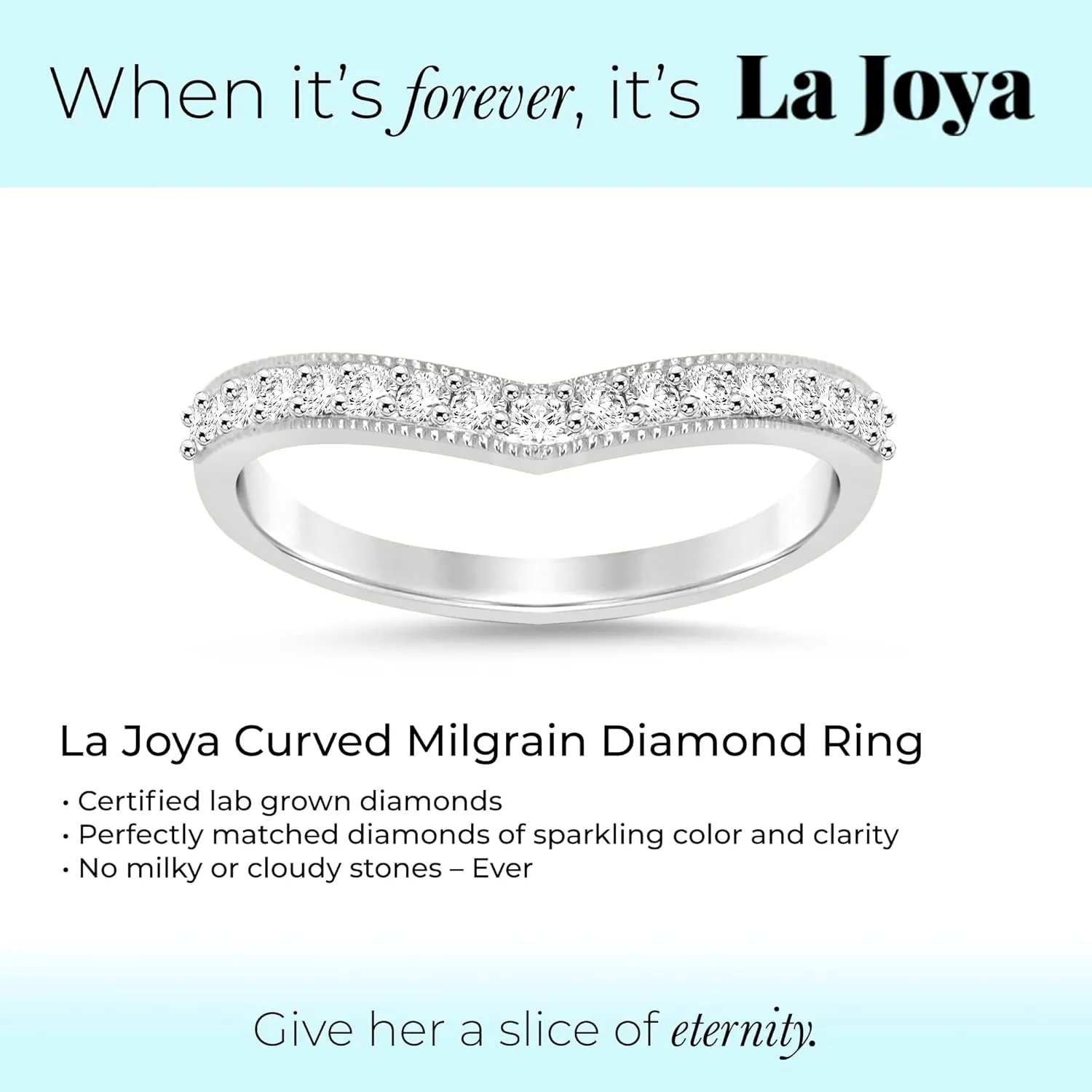 La Joya 1/4-1/2 CT. TW. V-Shaped Womens Lab Grown Diamond Band Rings in 10K Solid Gold | Certified GH VS/SI Lab Grown Diamond Anniversary Ring, Stacking Ring and Wedding Bands for Women