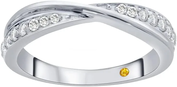 Lab Grown Diamond Anniversary and Wedding Rings for Women | Real 10k White and Yellow Gold 1/4 CTW Certified Diamond Bands | Various Designs to Choose From
