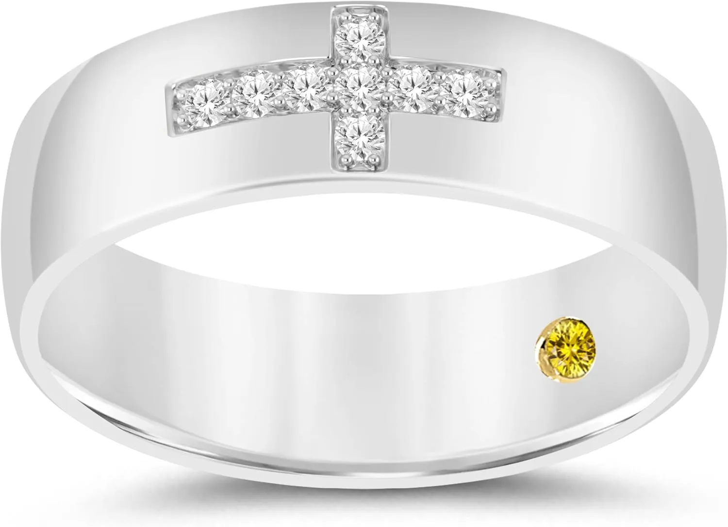 Lab Grown Diamond Rings for Women | Real White Gold Plated 925 Sterling Silver 1/4 CTTW Certified Diamond Bands