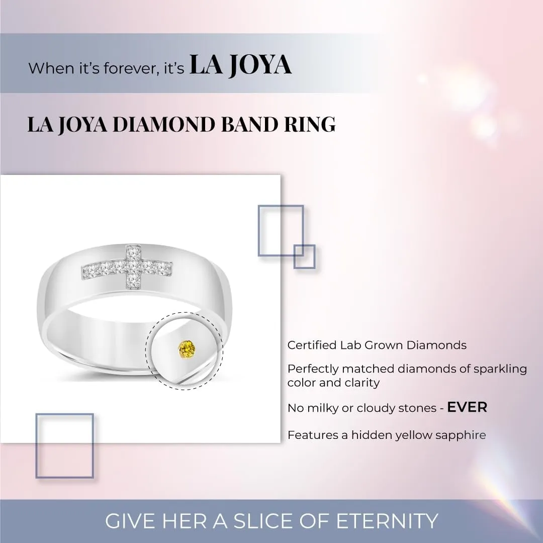 Lab Grown Diamond Rings for Women | Real White Gold Plated 925 Sterling Silver 1/4 CTTW Certified Diamond Bands