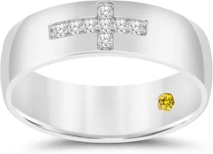 Lab Grown Diamond Rings for Women | Real White Gold Plated 925 Sterling Silver 1/4 CTTW Certified Diamond Bands