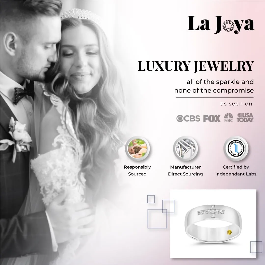 Lab Grown Diamond Rings for Women | Real White Gold Plated 925 Sterling Silver 1/4 CTTW Certified Diamond Bands