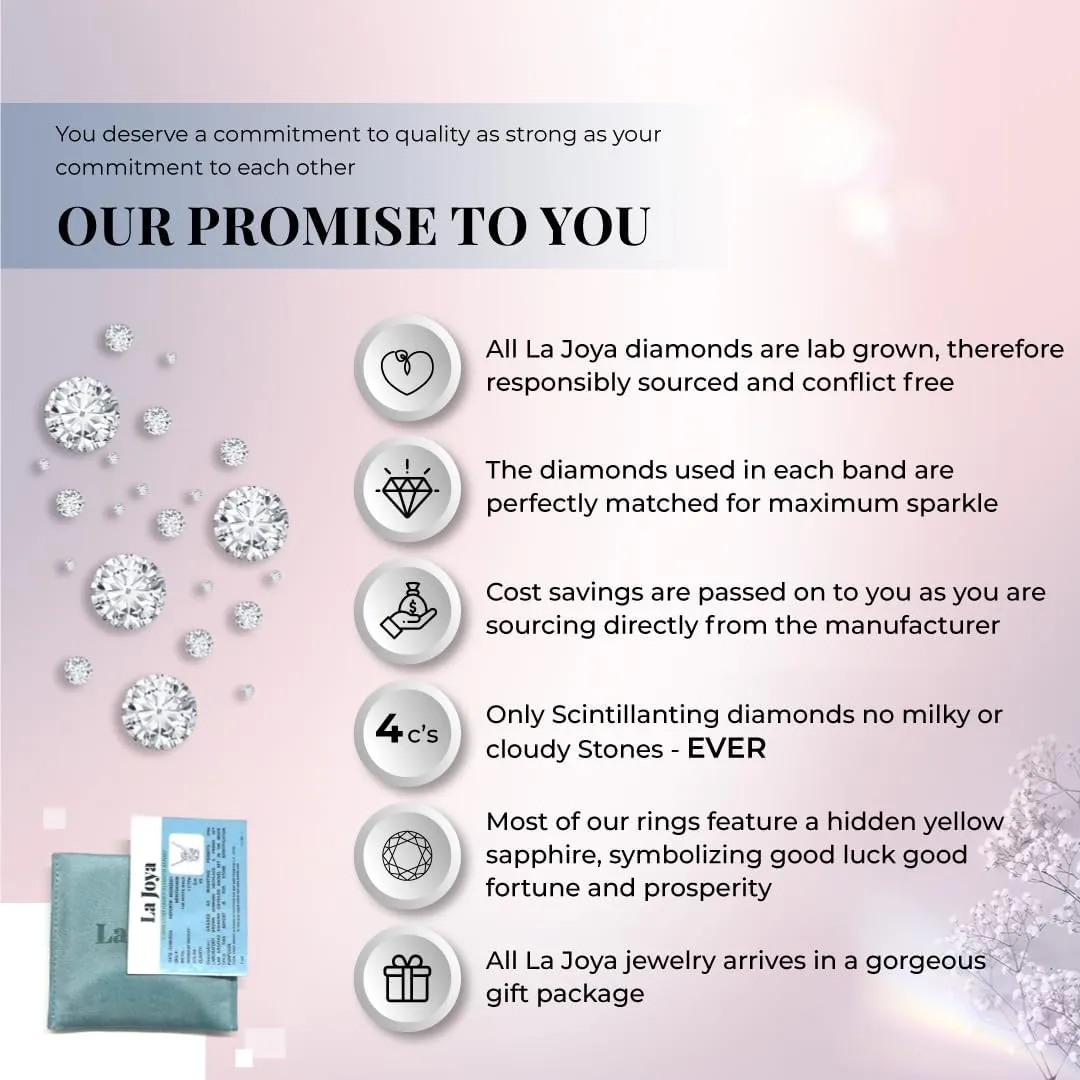 Lab Grown Diamond Wedding Bands for Women | 10K White and Yellow Gold 1/4-1/2 CTTW Certified Diamond Anniversary RIng and Stackable Bands | Variety of Designs to Choose From