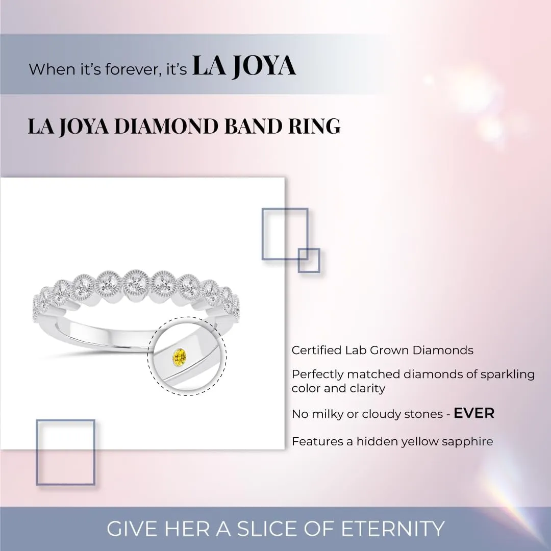 Lab Grown Diamond Wedding Bands for Women | 10K White and Yellow Gold 1/4-1/2 CTTW Certified Diamond Anniversary RIng and Stackable Bands | Variety of Designs to Choose From